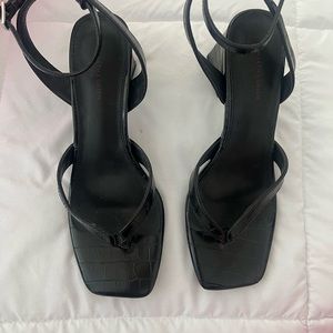 Super stylish black new shoes